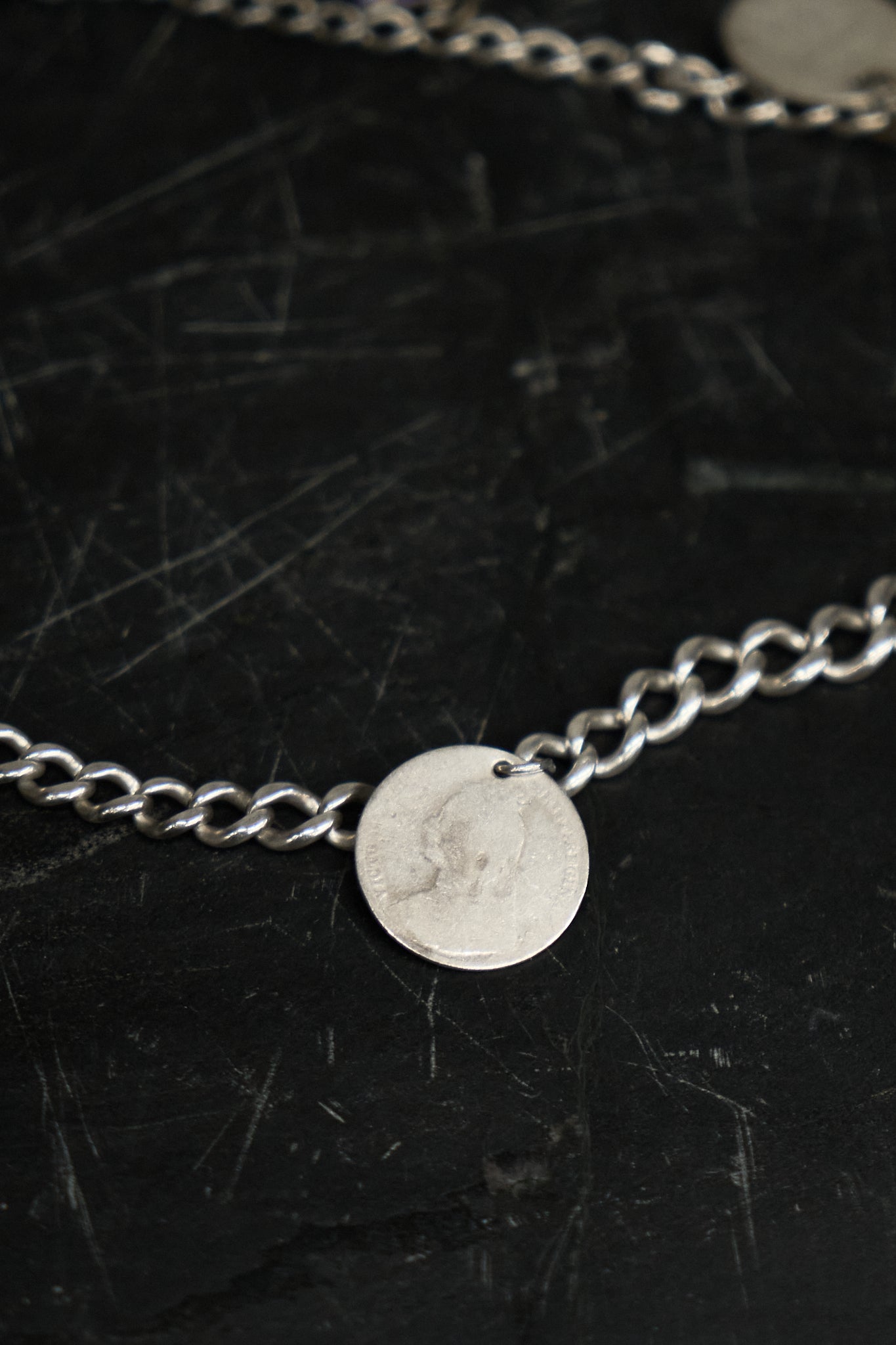 COWBELL CHARM ALBERT CHAIN — STERLING SILVER 925 (28G)