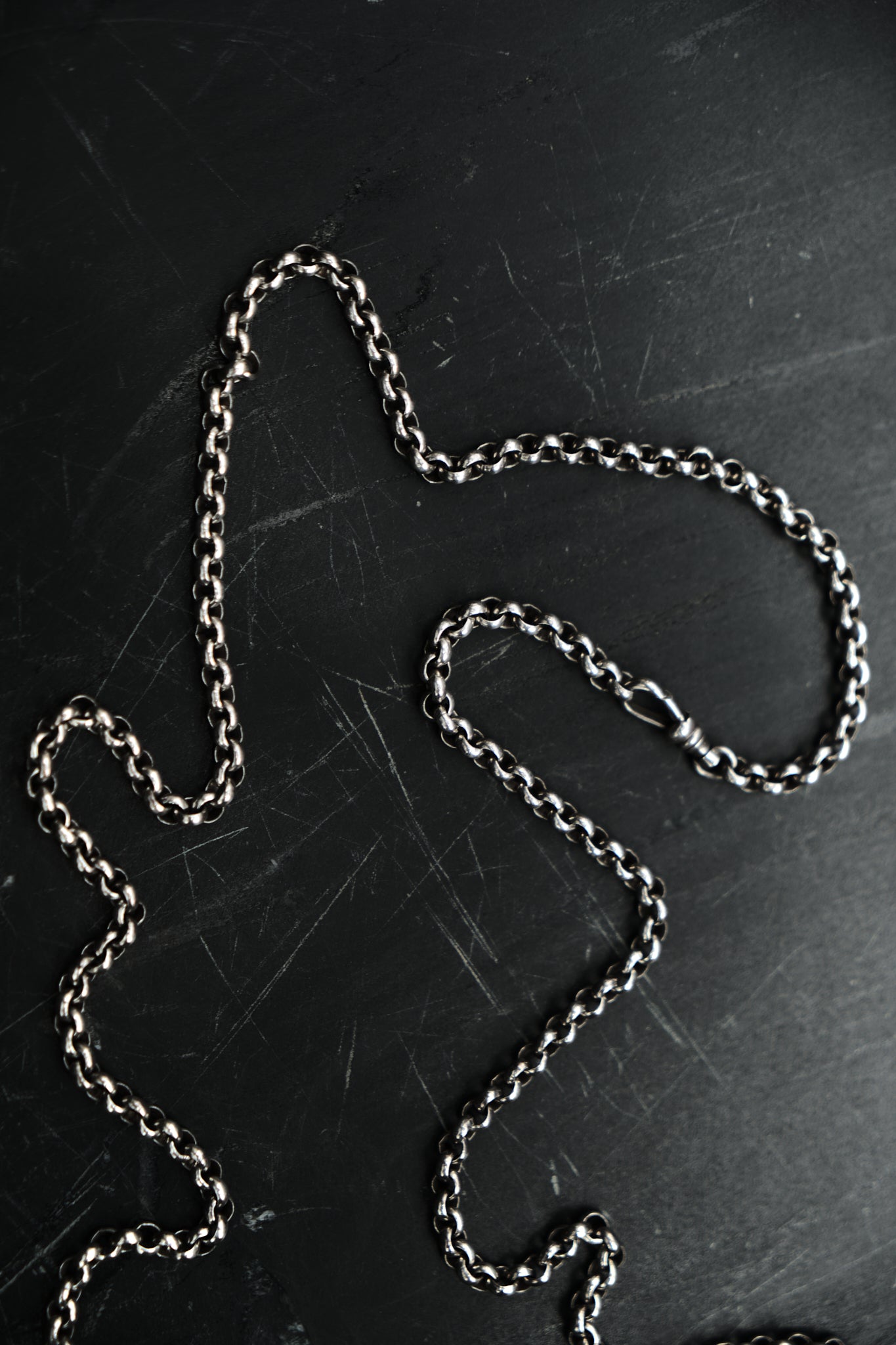 EXTRA LONG ALBERT CLASP CHAIN — STERLING SILVER 925 (37G)