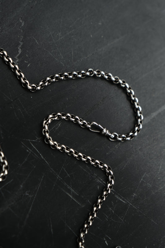 EXTRA LONG ALBERT CLASP CHAIN — STERLING SILVER 925 (37G)