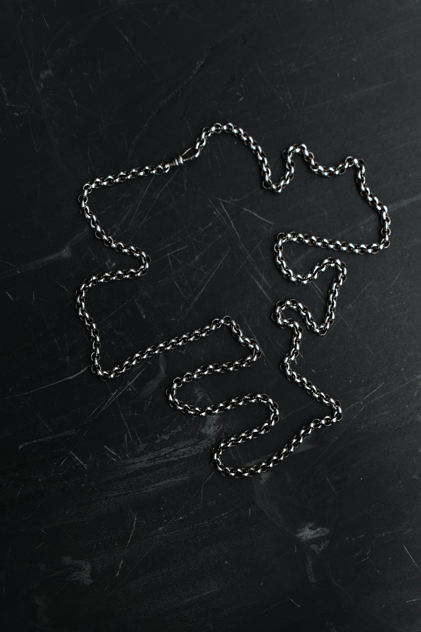 EXTRA LONG ALBERT CLASP CHAIN — STERLING SILVER 925 (37G)