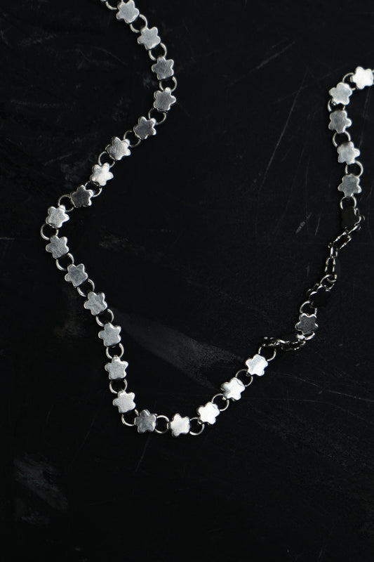 FLORAL LINK CHAIN — STERLING SILVER 925 (13G)