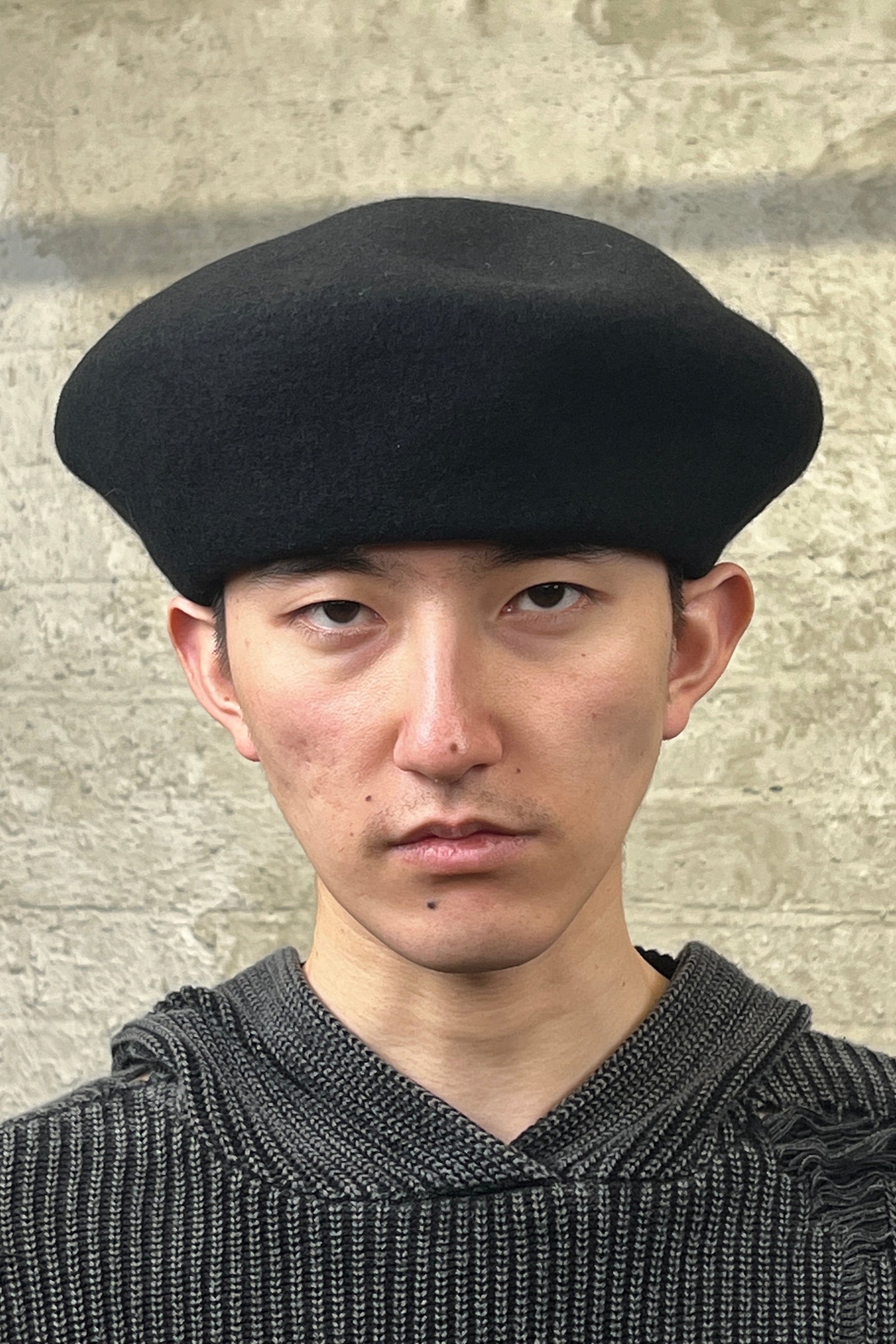 WOOLEN BERET HAT BLACK
