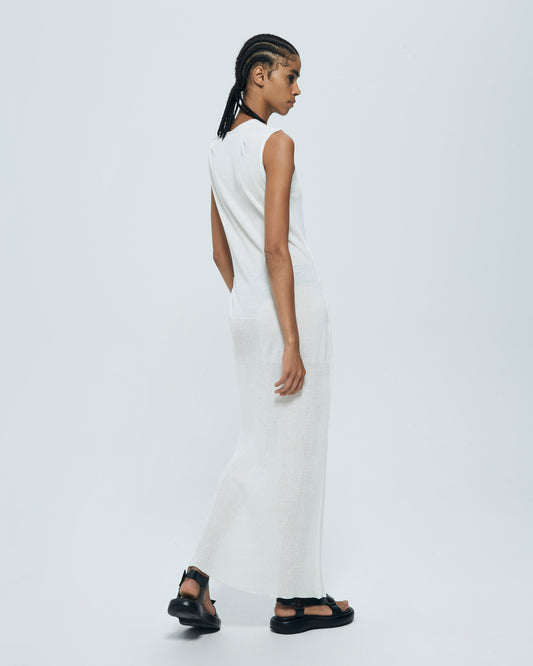 MALLONI WHITE LONG DRESS