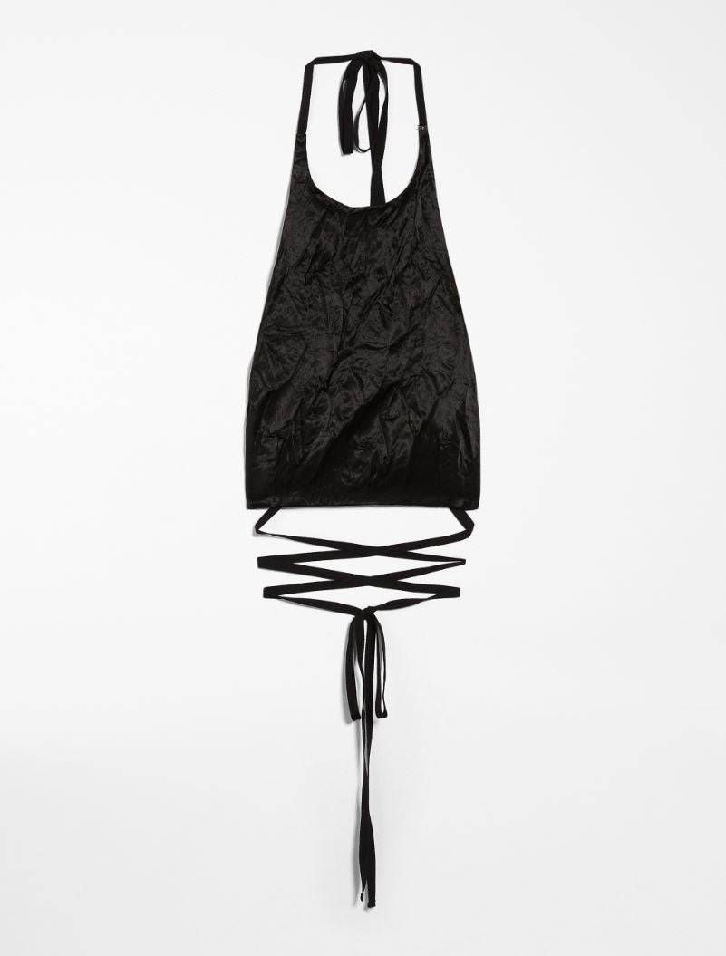 SPORTMAX CRINKLED SATIN TOP