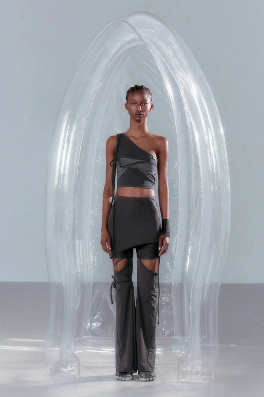 DETACHABLE STRAP SKIRT SHORTS