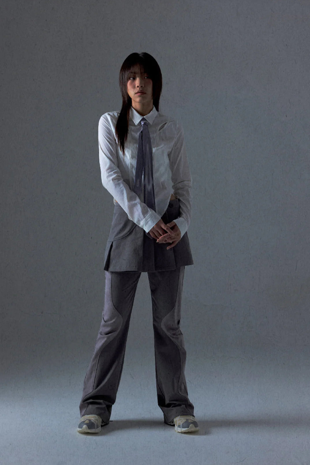 OJOS 2-WAY PLEATS SKIRT PANTS