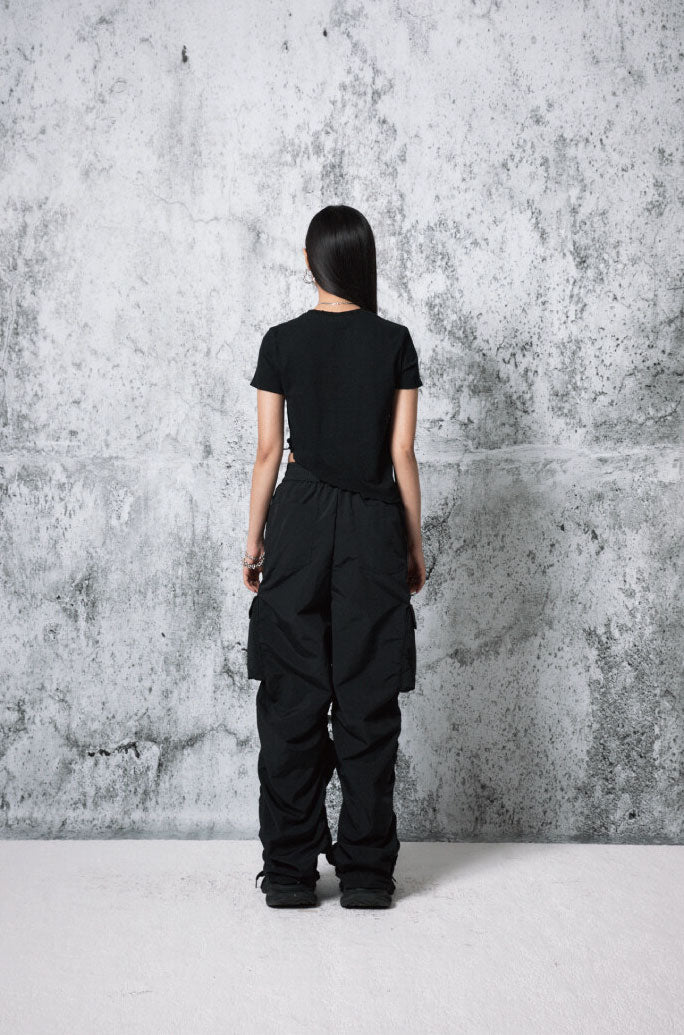 PADDING POCKET PANTS BLACK