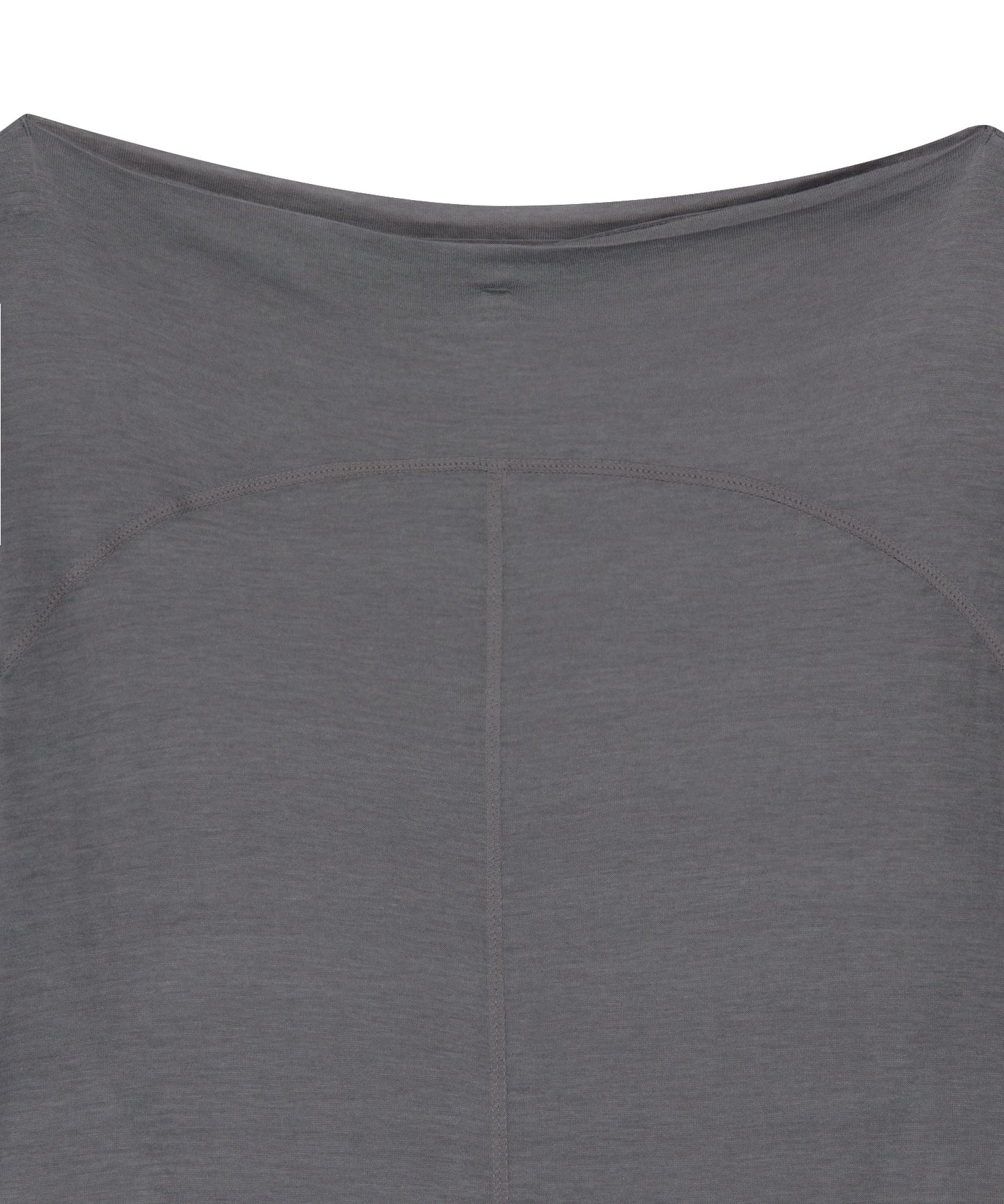 CURVED CUT LAYERED TEE - CHARCOAL