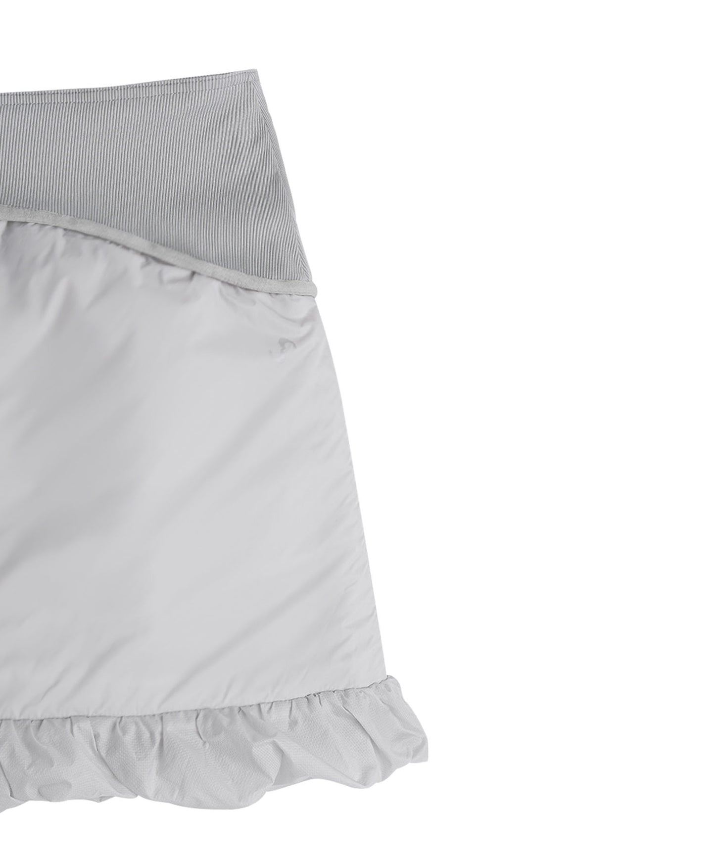 OJOS REVERSIBLE MIDI PADDED SKIRT GREY