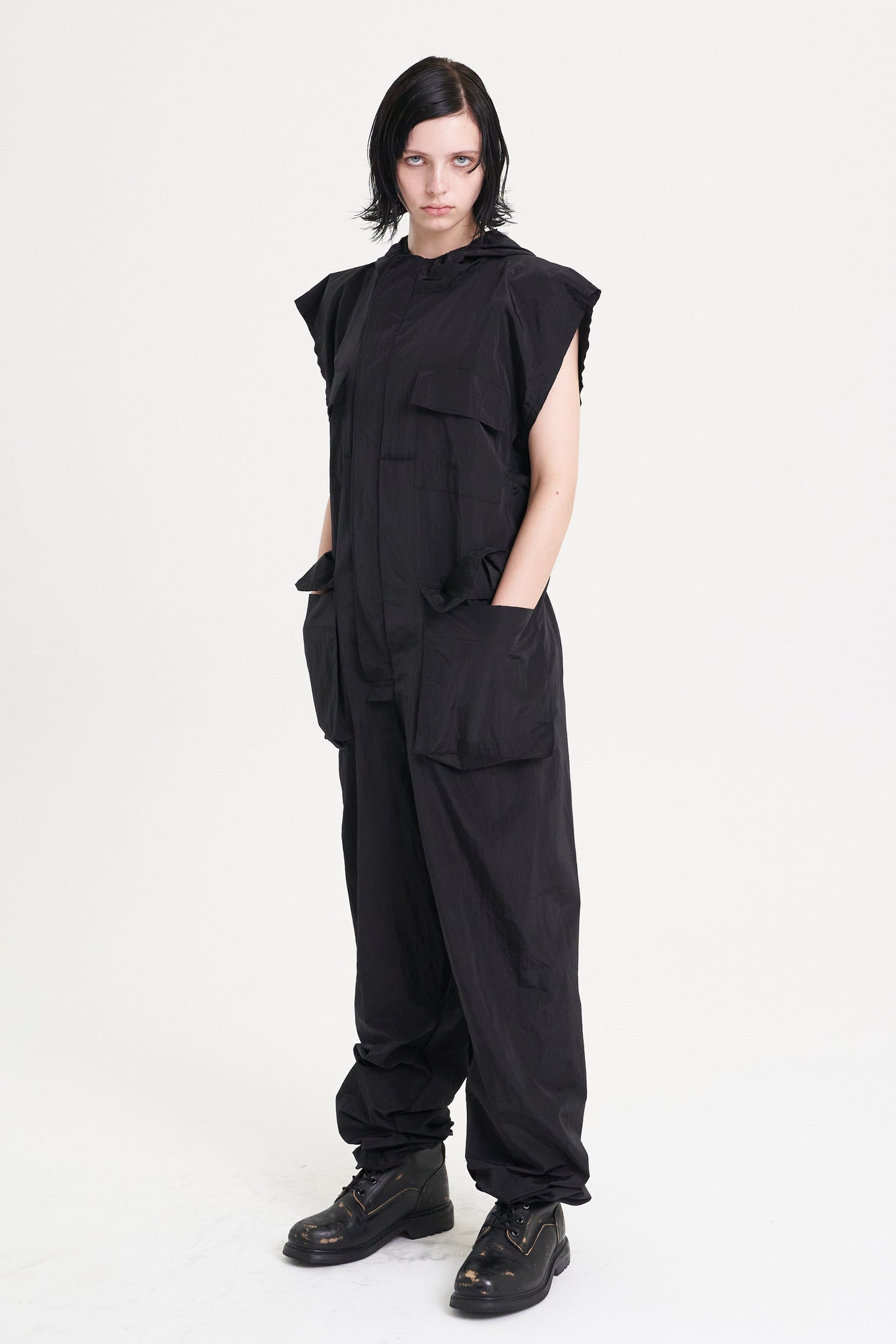 ASPARAGUS_SHORT SLEEVE INSIDE OUT OVERALL