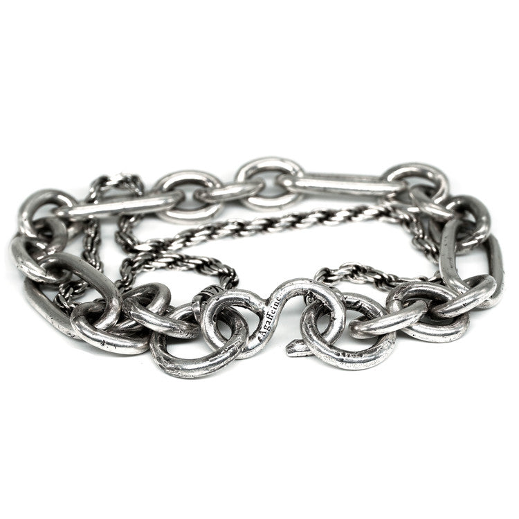 AGAFFEINE_TWO LAYERD CHAIN BRACELET