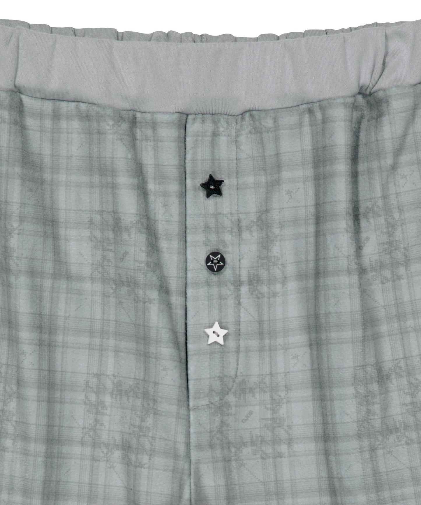 CHECK SLEEP JERSEY PANTS - GREY