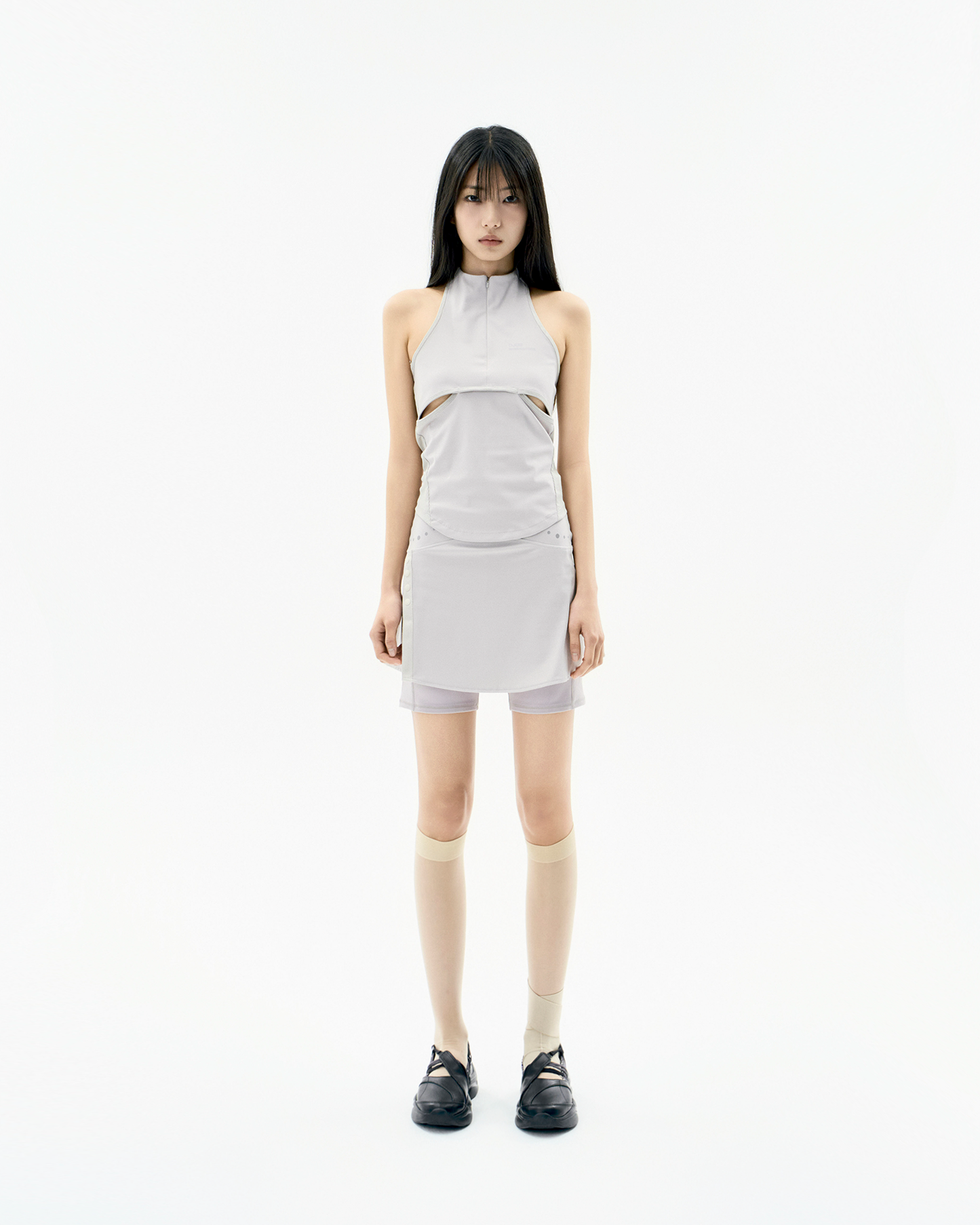 DETACHABLE BOLERO HALTER T WARM GREY