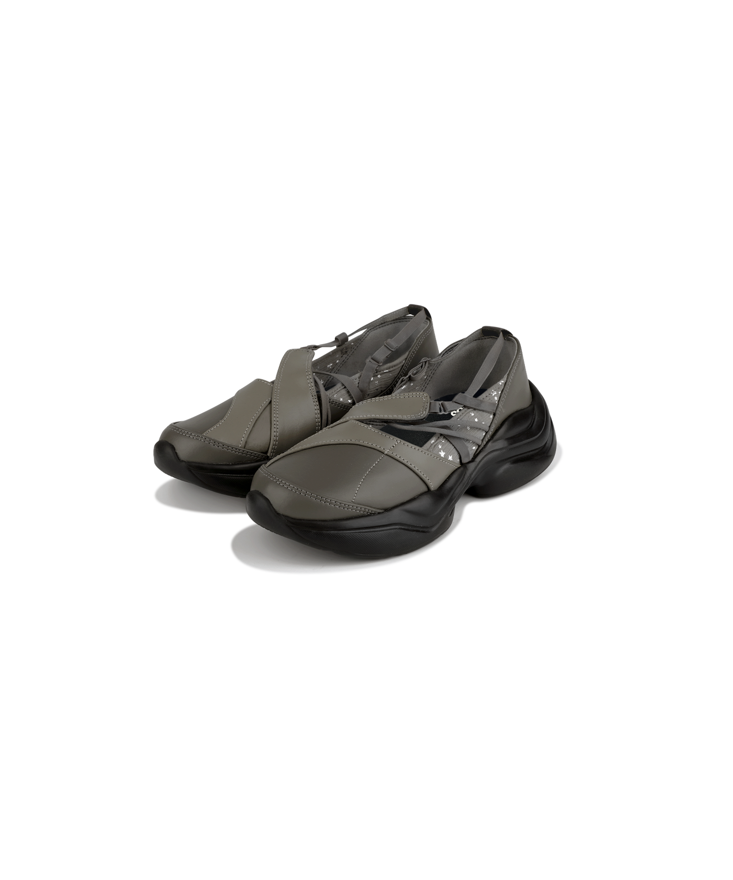 OJOS STRAP TOE SNEAKERS STONE BROWN
