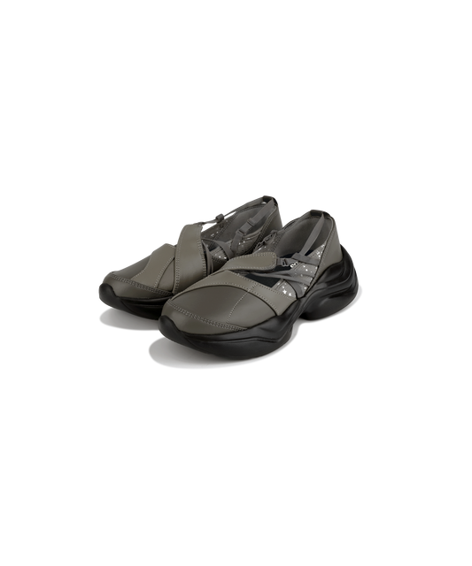 STRAP TOE SNEAKERS STONE BROWN