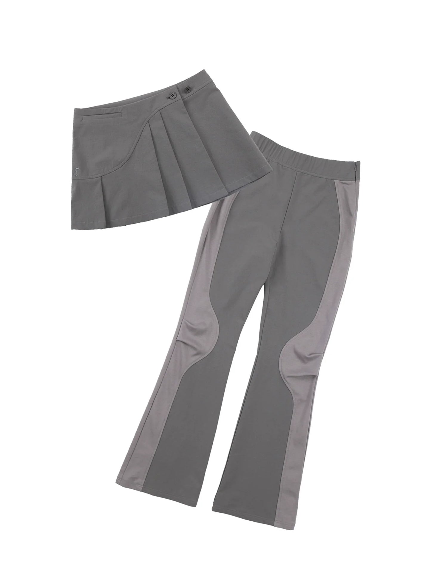 OJOS 2-WAY PLEATS SKIRT PANTS
