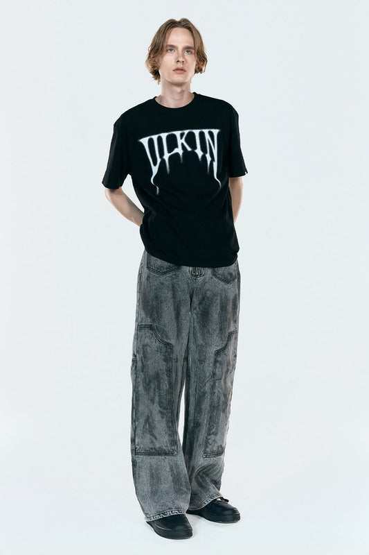 DIRTY WASHED CARPENTER PANTS DUSTY BLACK