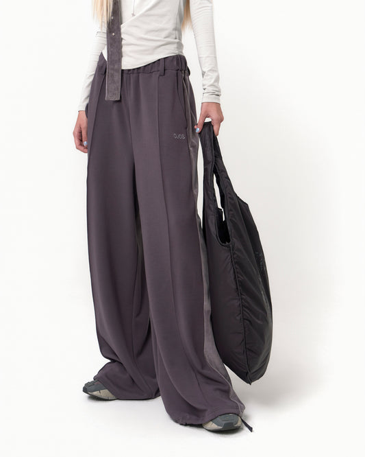 BELT WIDE SWEAT PANTS CHARCOAL