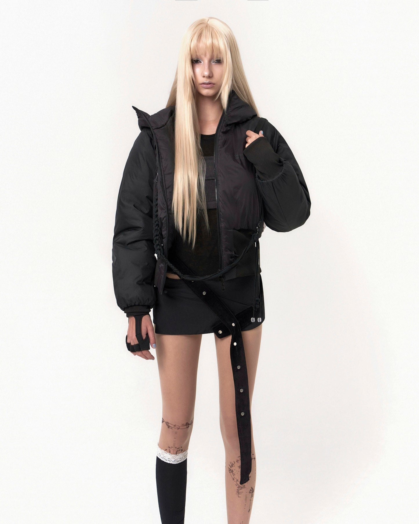 OJOS REVERSIBLE SHORT PADDED JACKET BLACK