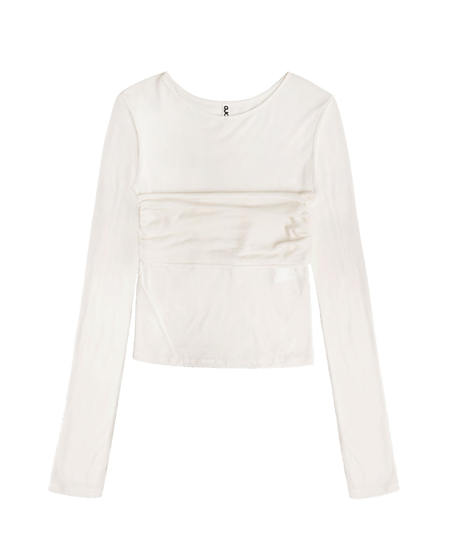 OJOS TUBE TOP LAYERED T SHIRT OFF WHITE