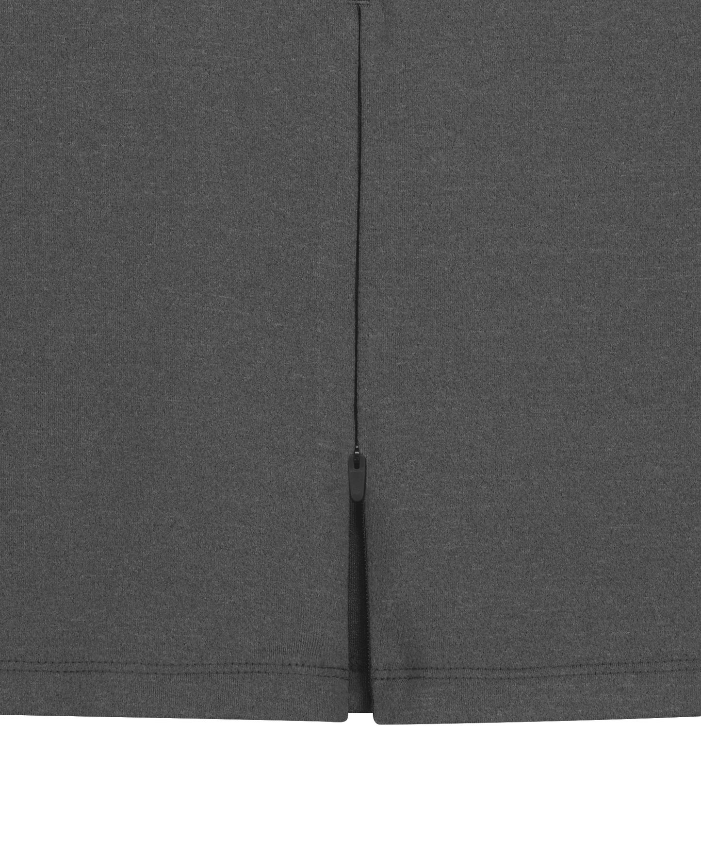 MOCK NECK TEE - CHARCOAL