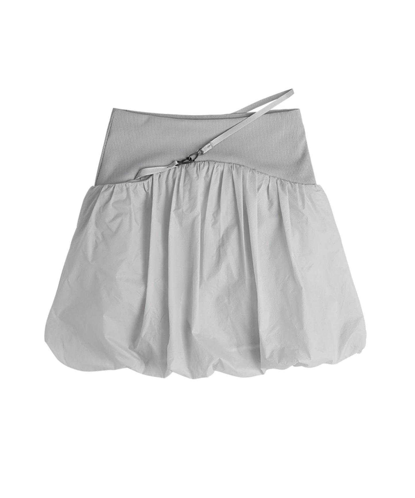 OJOS REVERSIBLE MIDI PADDED SKIRT GREY