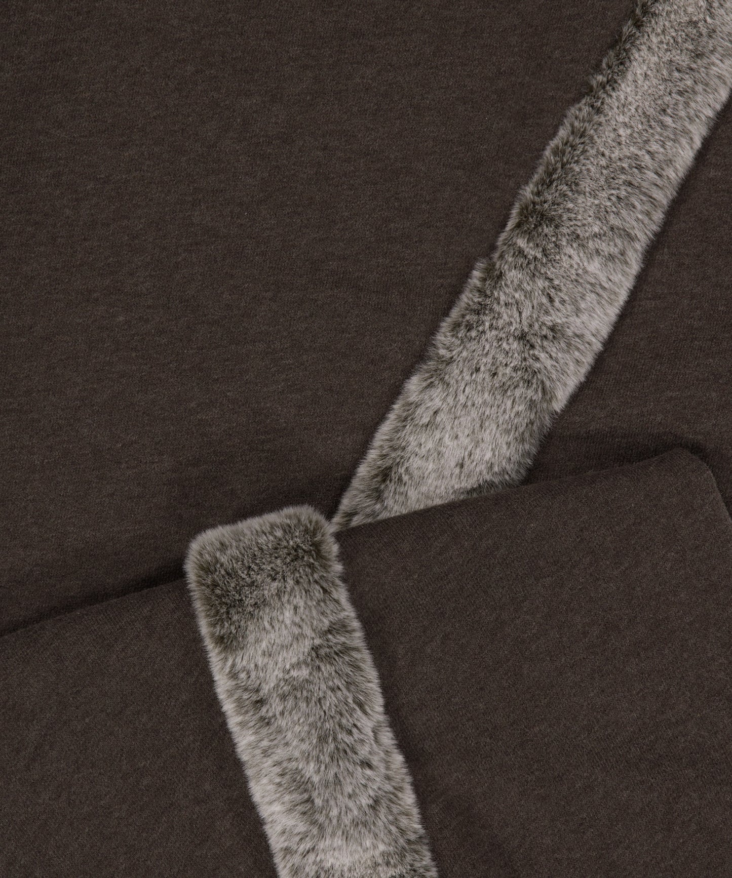 SIDE FUR TRIM SWEATPANTS - STONE BROWN