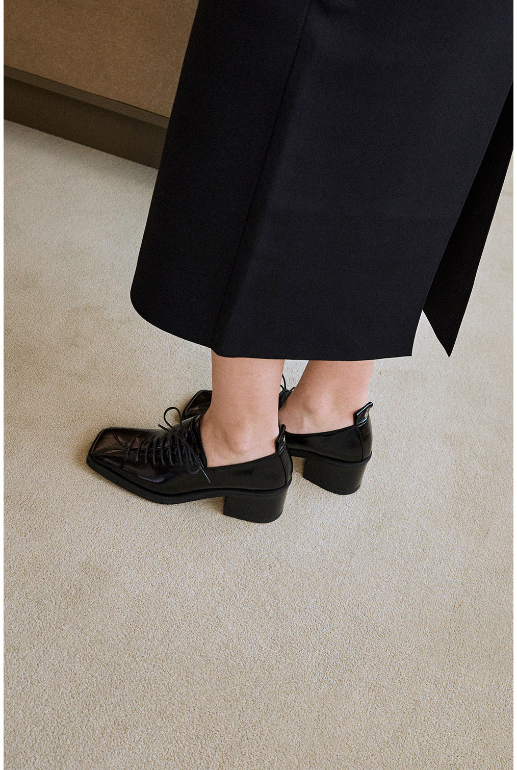 LONDON LOAFER HEEL BLACK