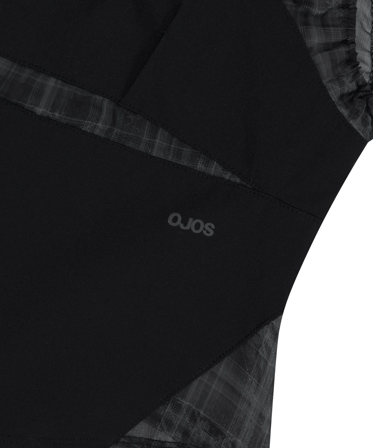 HALTER STRAP PLAID SLEEVELESS BLACK