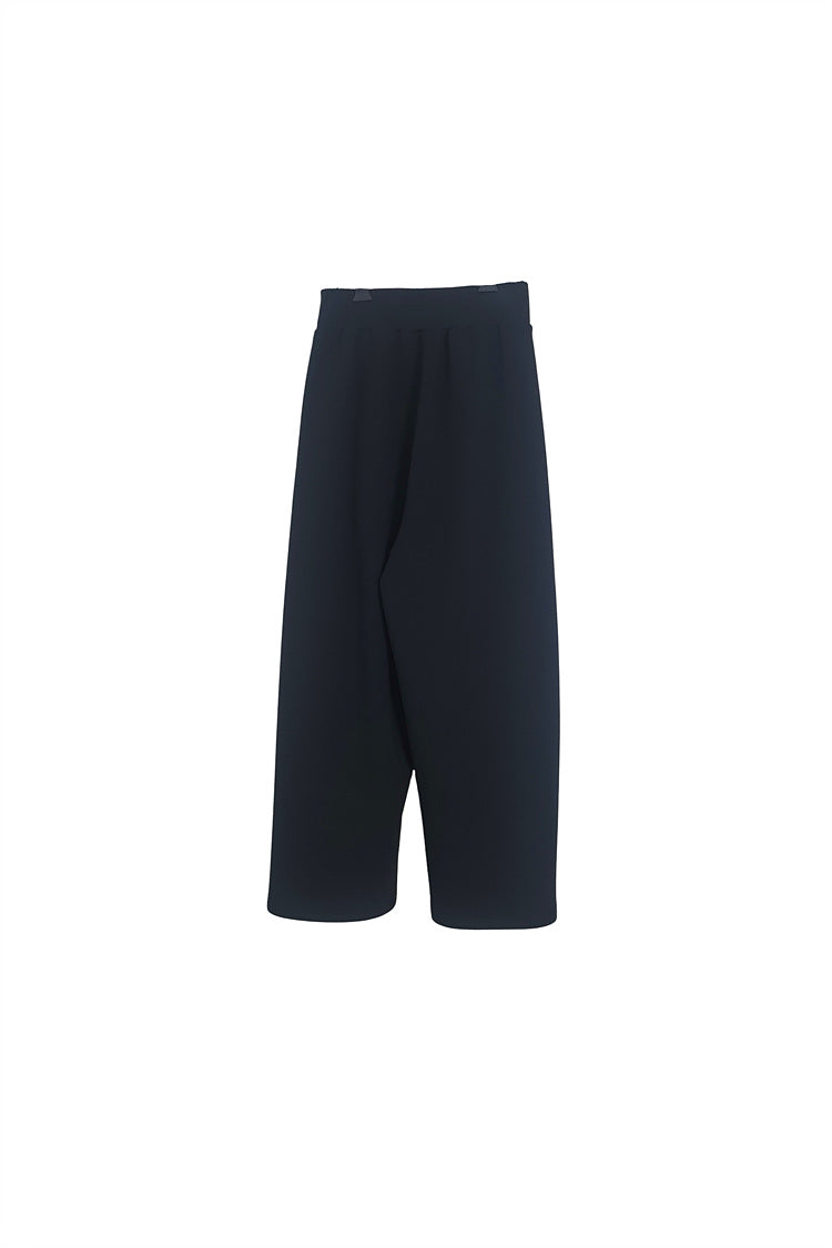 NEOPRENE WIDE SWEAT PANTS BLACK
