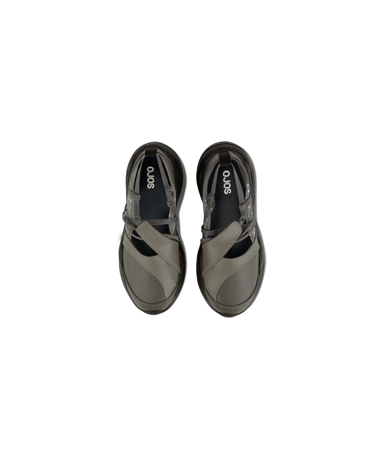 OJOS STRAP TOE SNEAKERS STONE BROWN