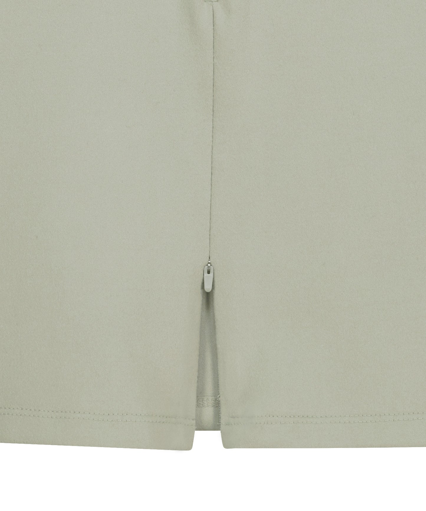 MOCK NECK TEE - MINT GREY