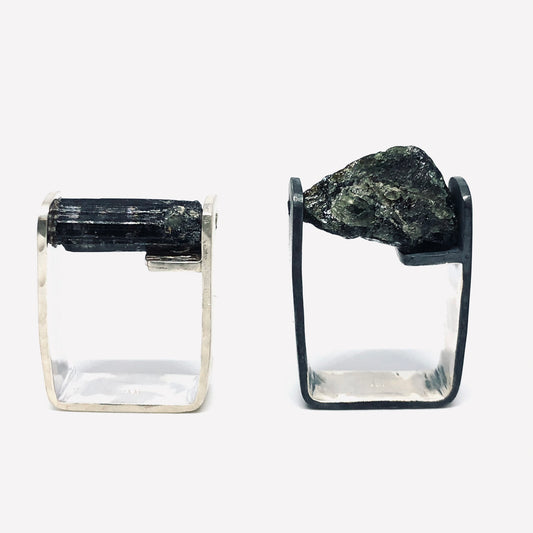 DJEFA RING OXIDISE SILVER