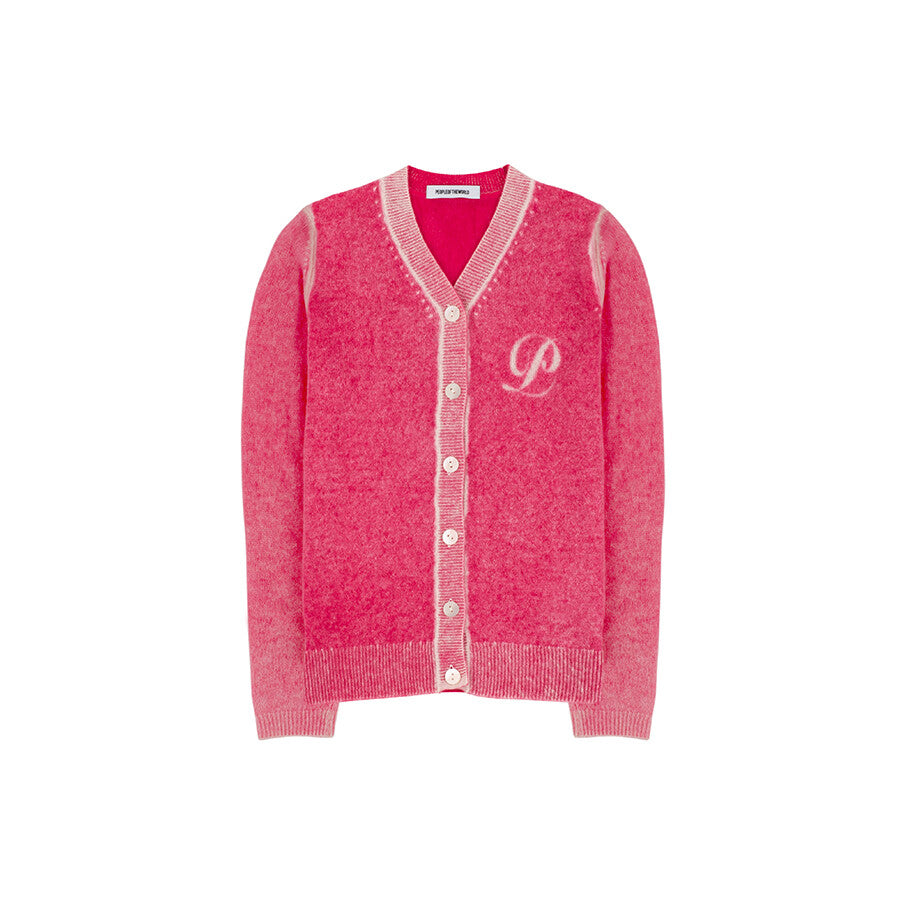 PEOPLE OF THE WORLD PURE CASHMERE 100 LUNA CARDIGAN PINK