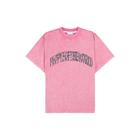 PEOPLE OF THE WORLD SIGNATURE OCEAN PIGMENT T-SHIRT PINK