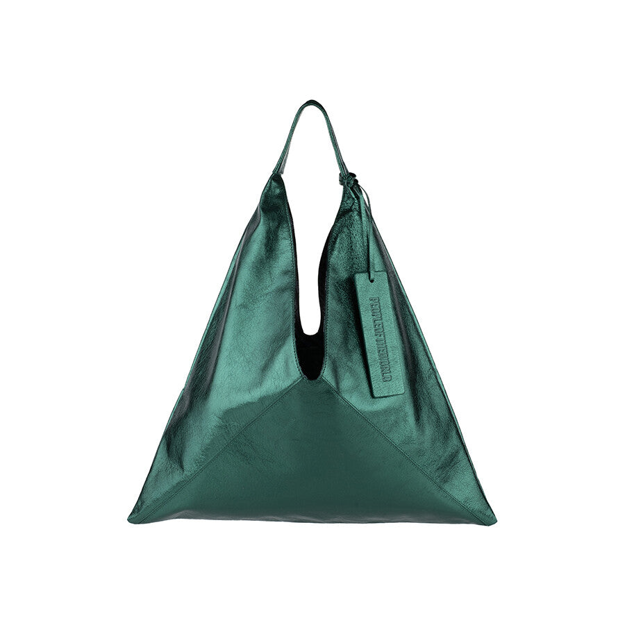 PEOPLE OF THE WORLD A PACK LEATHER SHOULDER BAG GREEN
