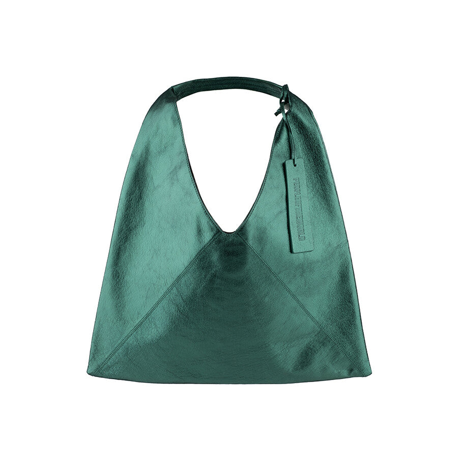 PEOPLE OF THE WORLD A PACK LEATHER SHOULDER BAG GREEN