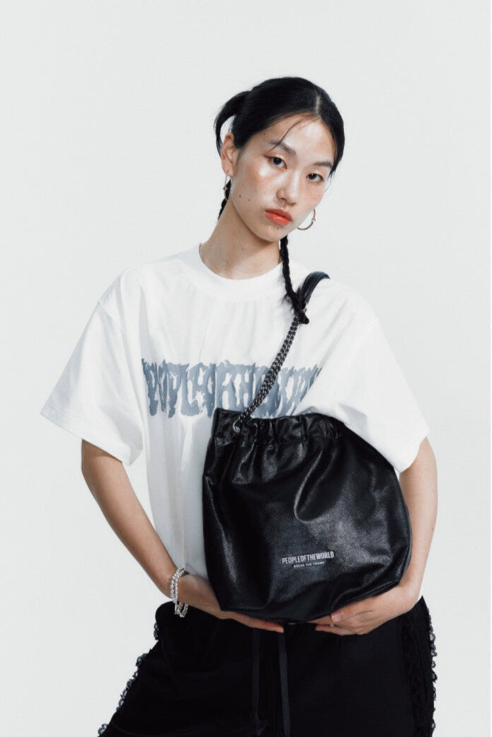 MELLOW CHAIN SHOULDER BAG BLACK