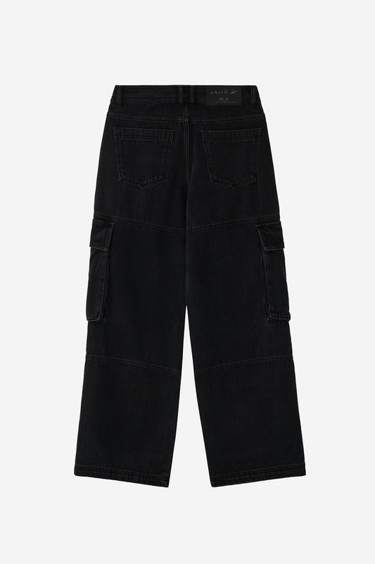 UTILITY CARGO WASHED DENIM PANTS (VERSION 2)