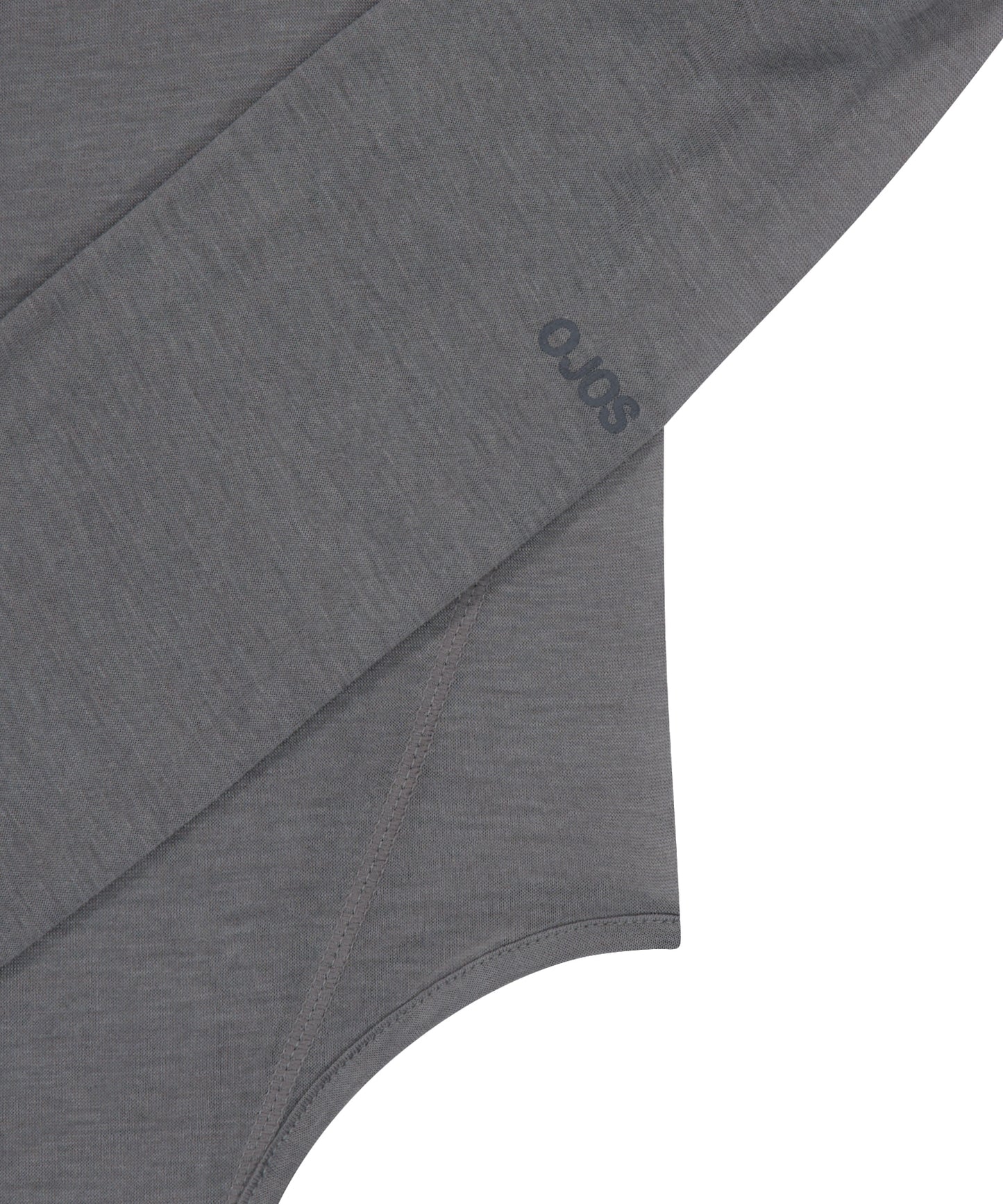 CURVED CUT LAYERED TEE - CHARCOAL