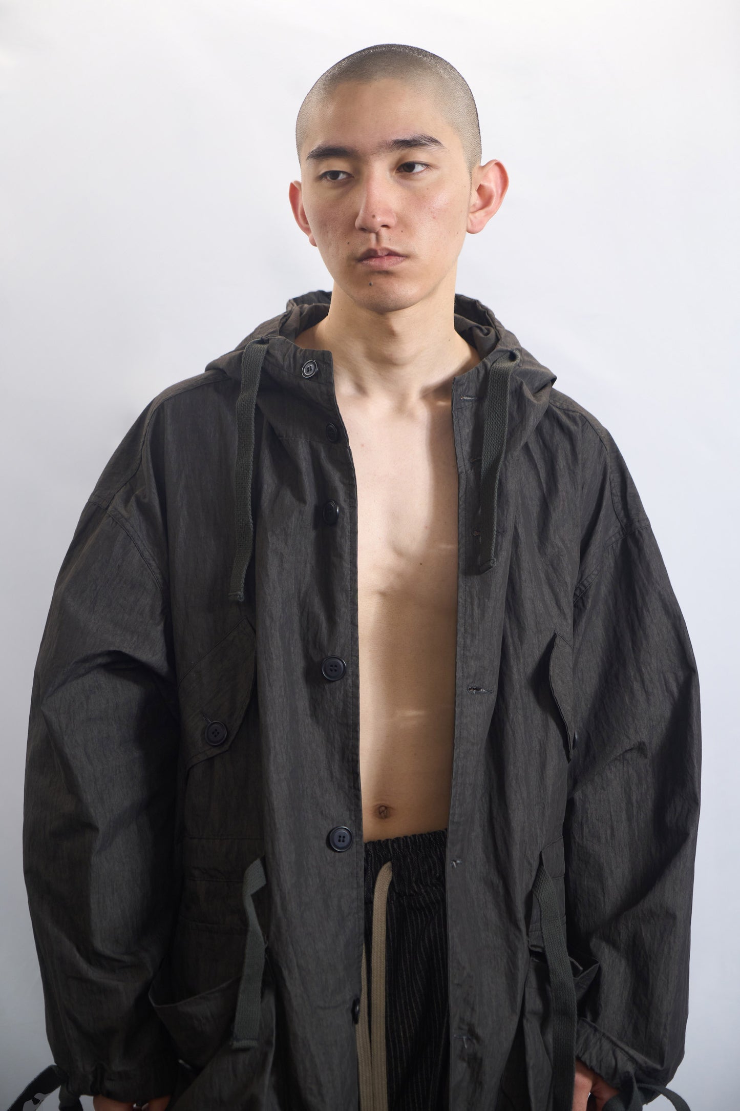 75-RC ROUGH SHELL COAT DUST CHARCOAL