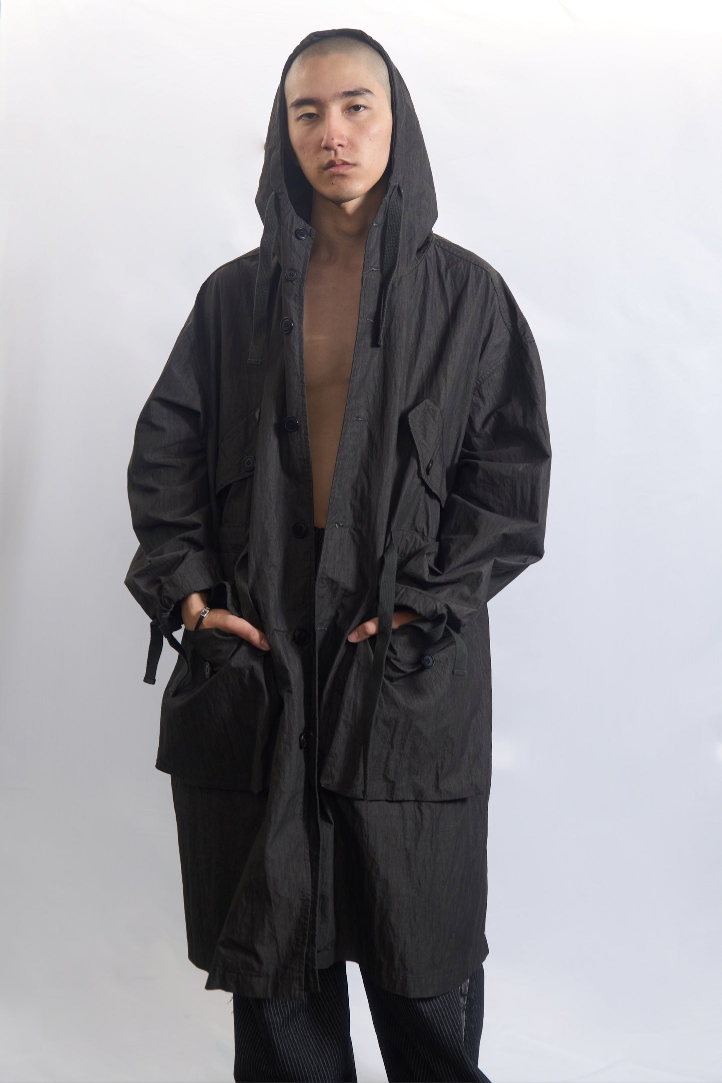 75-RC ROUGH SHELL COAT DUST CHARCOAL
