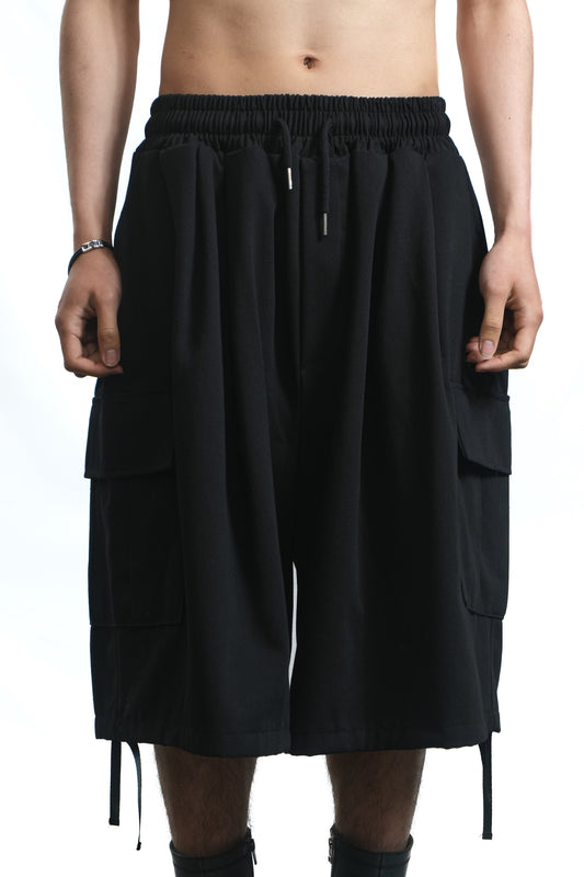 75-RC  UTILITY COTTON SHORTS BLACK