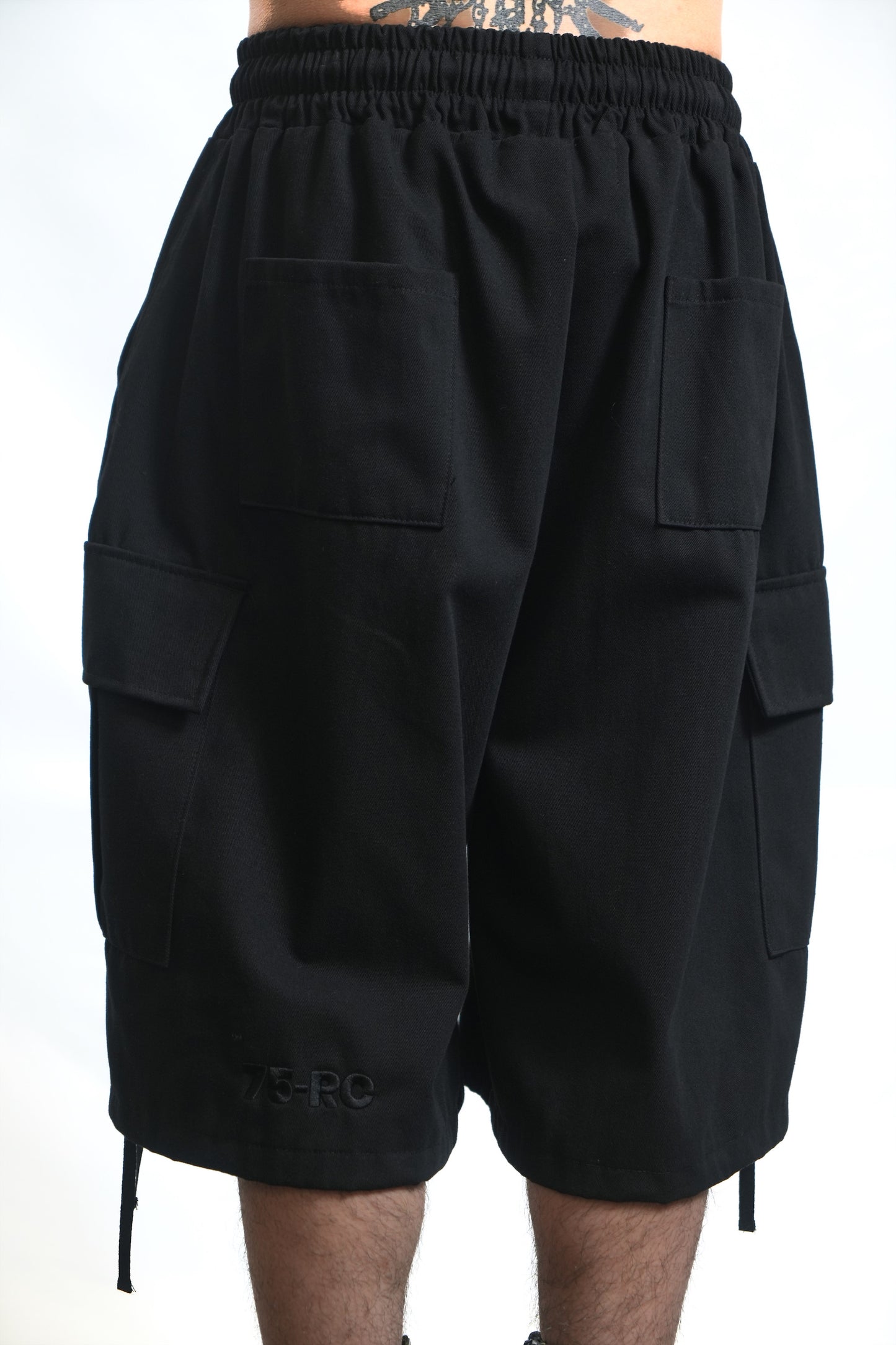75-RC  UTILITY COTTON SHORTS BLACK