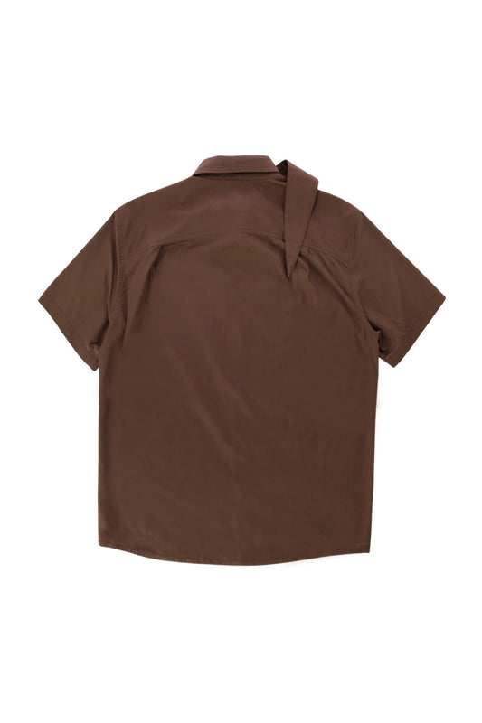 TAIL COLLAR SHIRT_VER BALANCE(BROWN)
