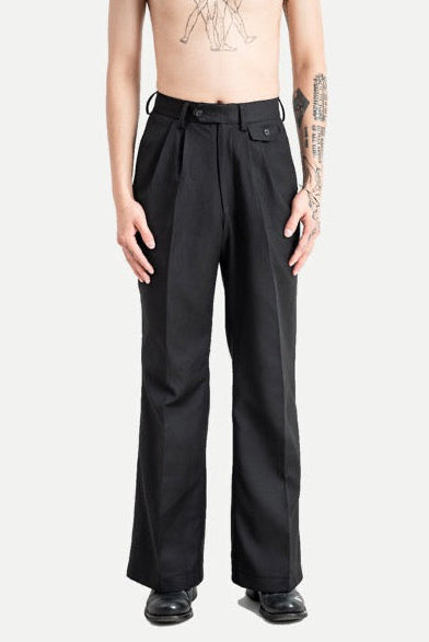 25 NEW YOUTH FLARED TROUSERS - BLACK