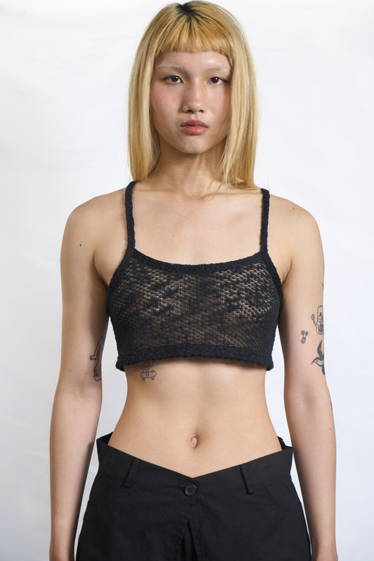 PLASTER SHEER TIE-BACK TANK TOP