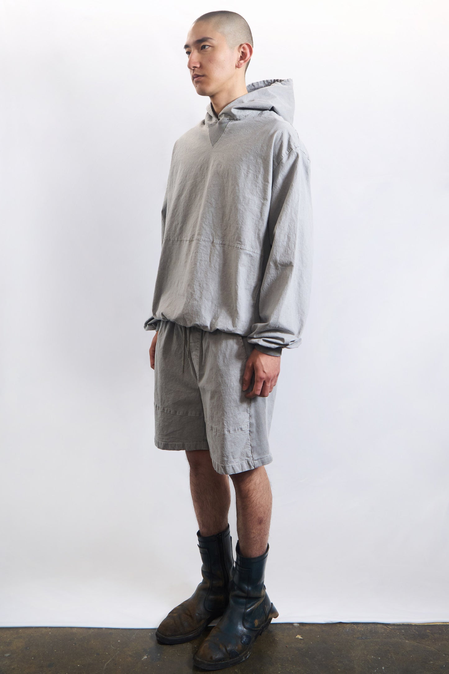 75-RC GARMENT DYED HOODIE WASHED STONE
