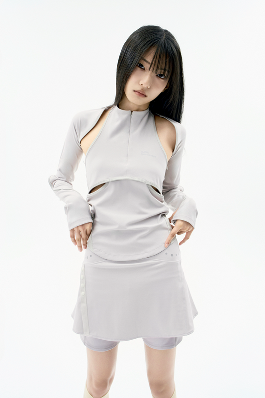 DETACHABLE BOLERO HALTER T WARM GREY