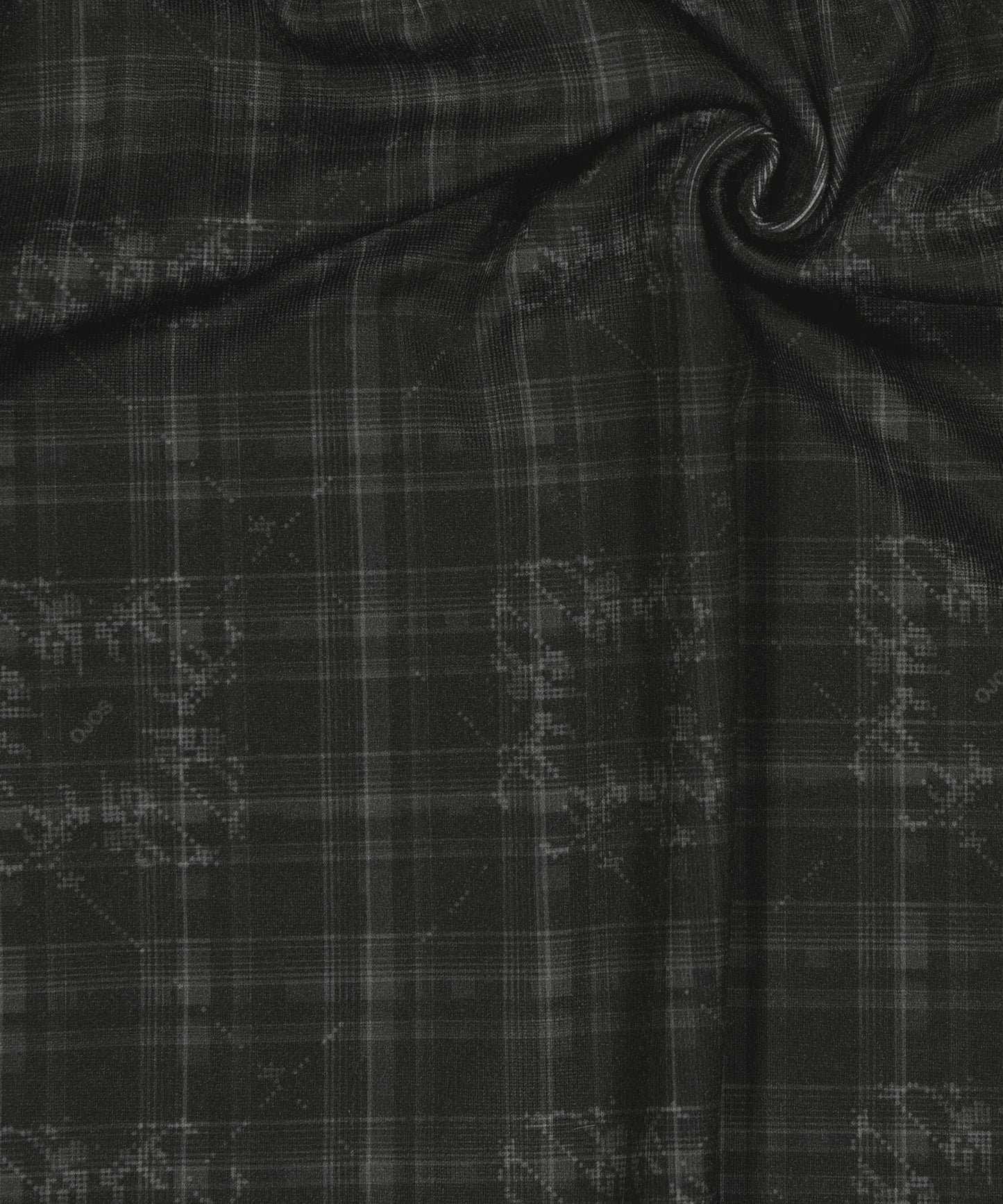 CHECK SLEEP LONG SLEEVE - BLACK